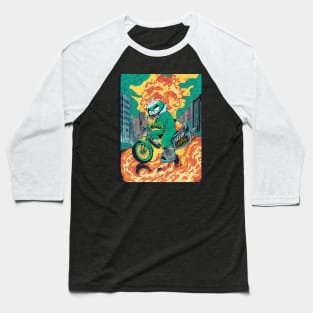 Ghost Rider of the 90s Apocalypse neon nostalgia Baseball T-Shirt